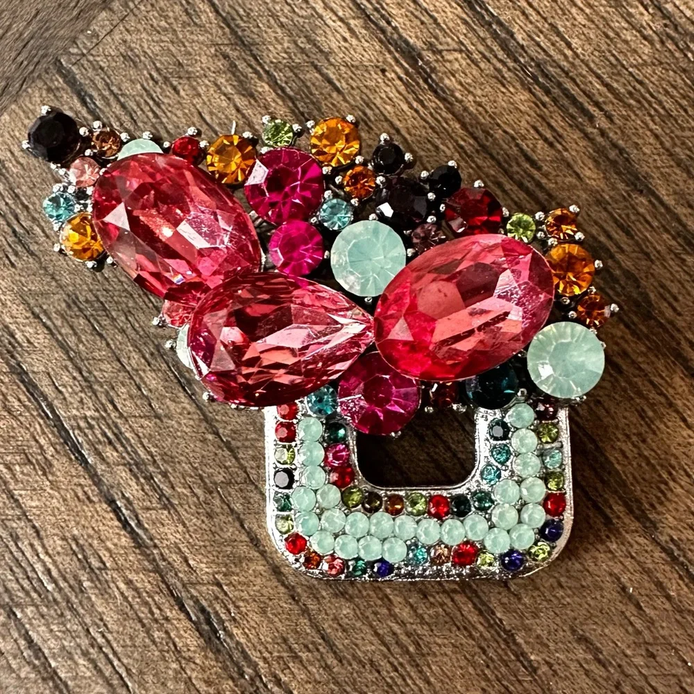 Colorful Rhinestone Brooch‎